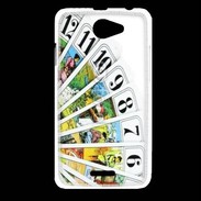 Coque HTC Desire 516 Cartes de tarot sur fond blanc