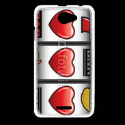 Coque HTC Desire 516 Triple coeur machine à sous