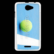 Coque HTC Desire 516 Cours de tennis béton bleu