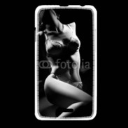 Coque HTC Desire 516 Charme noir et blanc