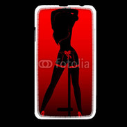 Coque HTC Desire 516 Pole danseuse noir et rouge