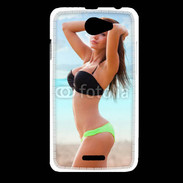 Coque HTC Desire 516 Belle femme à la plage 10