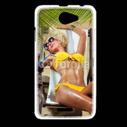 Coque HTC Desire 516 Femme sexy sur un transat de plage