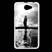 Coque HTC Desire 516 Personnage en noir et blanc PR