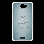 Coque HTC Desire 516 Aimer Turquoise Citation Oscar Wilde