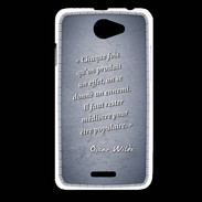 Coque HTC Desire 516 Chaque fois Bleu Citation Oscar Wilde