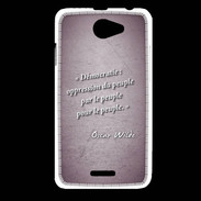 Coque HTC Desire 516 Démocratie Violet Citation Oscar Wilde