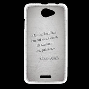 Coque HTC Desire 516 Dieux prières Gris Citation Oscar Wilde