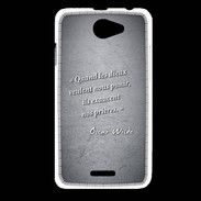 Coque HTC Desire 516 Dieux prières Noir Citation Oscar Wilde