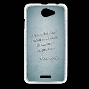 Coque HTC Desire 516 Dieux prières Turquoise Citation Oscar Wilde