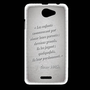 Coque HTC Desire 516 Enfants parents Gris Citation Oscar Wilde