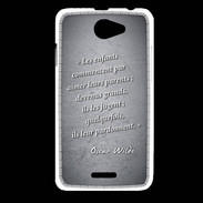 Coque HTC Desire 516 Enfants parents Noir Citation Oscar Wilde