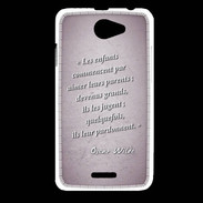 Coque HTC Desire 516 Enfants parents Rose Citation Oscar Wilde