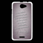 Coque HTC Desire 516 Enfants parents Violet Citation Oscar Wilde