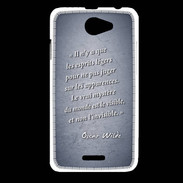 Coque HTC Desire 516 Esprits légers Bleu Citation Oscar Wilde