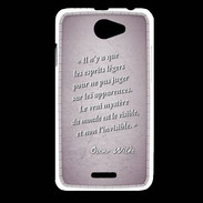 Coque HTC Desire 516 Esprits légers Rose Citation Oscar Wilde