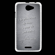 Coque HTC Desire 516 Brave Noir Citation Oscar Wilde