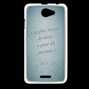 Coque HTC Desire 516 Brave Turquoise Citation Oscar Wilde
