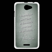 Coque HTC Desire 516 La musique Vert Citation Oscar Wilde