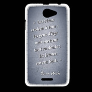 Coque HTC Desire 516 Les vieux Bleu Citation Oscar Wilde