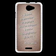 Coque HTC Desire 516 Spectateur Rouge Citation Oscar Wilde