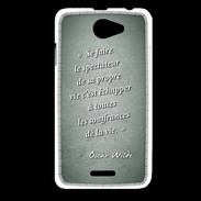Coque HTC Desire 516 Spectateur Vert Citation Oscar Wilde