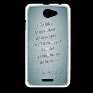 Coque HTC Desire 516 Spectateur Turquoise Citation Oscar Wilde