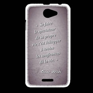 Coque HTC Desire 516 Spectateur Violet Citation Oscar Wilde
