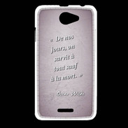 Coque HTC Desire 516 Survie mort Rose Citation Oscar Wilde