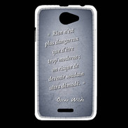 Coque HTC Desire 516 Trop moderne Bleu Citation Oscar Wilde