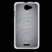 Coque HTC Desire 516 Vérité pure Noir Citation Oscar Wilde