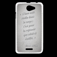 Coque HTC Desire 516 Ame nait Gris Citation Oscar Wilde