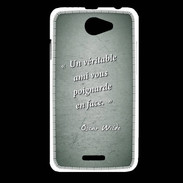 Coque HTC Desire 516 Ami poignardée Vert Citation Oscar Wilde