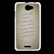 Coque HTC Desire 516 Croire Sepia Citation Oscar Wilde