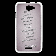 Coque HTC Desire 516 Gens attrayants Rose Citation Oscar Wilde