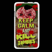 Coque HTC Desire 516 Keep Calm and Kill Zombies Cervelle