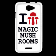 Coque HTC Desire 516 I love Mushrooms