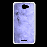 Coque HTC Desire 516 Effet de plumes bleues PR