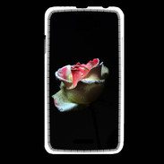 Coque HTC Desire 516 Belle rose sur fond noir PR