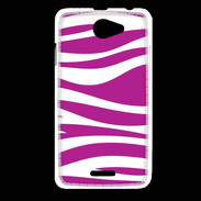 Coque HTC Desire 516 zèbre rose & blanc
