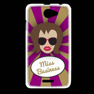 Coque HTC Desire 516 Miss business Chatain