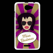 Coque HTC Desire 516 Miss business Brune