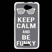 Coque HTC Desire 516 Keep Calm Funky Gris