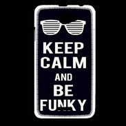 Coque HTC Desire 516 Keep Calm Funky Noir