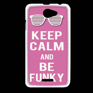 Coque HTC Desire 516 Keep Calm Funky Rose