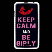 Coque HTC Desire 516 Keep Calm Girly Noir