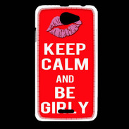 Coque HTC Desire 516 Keep calm Girly Rouge