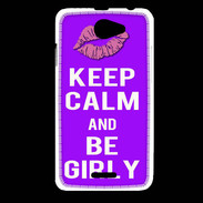 Coque HTC Desire 516 Keep Calm Girly Violet