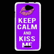 Coque HTC Desire 516 Keep Calm Kiss me Violet