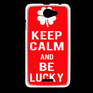 Coque HTC Desire 516 Keep Calm Be Lucky Rouge